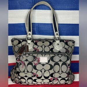 ✨🥳Vintage Coach Poppy Signature Heart Glam Tote Limited Edition Poppy Collection